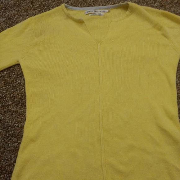 A yellow Tommy Hilfiger long sleeve shirt - Picture 3 of 8